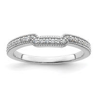 Load image into Gallery viewer, 14k White Gold 1/8 carat Diamond Complete Wedding Band
