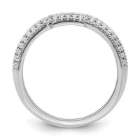 Load image into Gallery viewer, 14k White Gold 1/8 carat Diamond Contoured Complete Wedding Band
