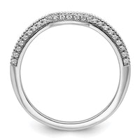 Load image into Gallery viewer, 14k White Gold 1/15 carat Diamond Contoured Complete Wedding Band
