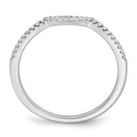 Load image into Gallery viewer, 14k White Gold 1/15 carat Diamond Contoured Complete Wedding Band
