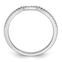 Load image into Gallery viewer, 14k White Gold 1/15 carat Diamond Contoured Complete Wedding Band

