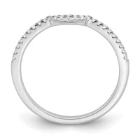 Load image into Gallery viewer, 14k White Gold 1/8 carat Diamond Contoured Complete Wedding Band
