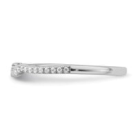 Load image into Gallery viewer, 14k White Gold 1/8 carat Diamond Contoured Complete Wedding Band

