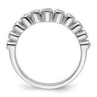 Load image into Gallery viewer, 14k White Gold 1/4 carat Diamond Bezel Contoured Complete Wedding Band
