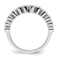 Load image into Gallery viewer, 14k White Gold 1/4 carat Diamond Bezel Contoured Complete Wedding Band
