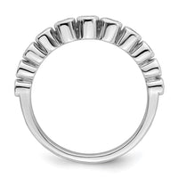 Load image into Gallery viewer, 14k White Gold 1/4 carat Diamond Bezel Contoured Complete Wedding Band
