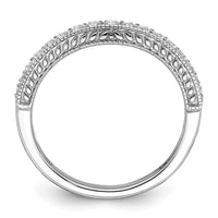 Load image into Gallery viewer, 14k White Gold 1/4 carat Diamond Contoured Complete Wedding Band
