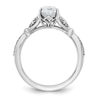Load image into Gallery viewer, 14k White Gold Semi-mount Diamond Oval Center Engagement Ring
