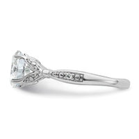 Load image into Gallery viewer, 14k White Gold Semi-mount Diamond Oval Center Engagement Ring
