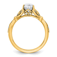 Load image into Gallery viewer, 14k Semi-mount Diamond Oval Center Engagement Ring
