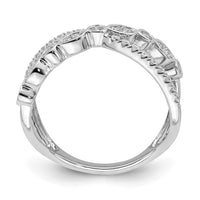 Load image into Gallery viewer, 14k White Gold Polished Criss Cross Diamond Ring
