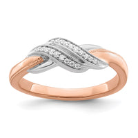 Load image into Gallery viewer, 14k Two-tone White &amp; Rose Polished Fancy Diamond Ring

