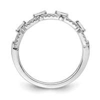 Load image into Gallery viewer, 14k White Gold Polished Squares Diamond Ring
