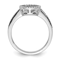 Load image into Gallery viewer, 14k White Gold Polished Pave Circle Diamond Ring
