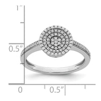 Load image into Gallery viewer, 14k White Gold Polished Pave Circle Diamond Ring
