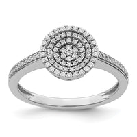 Load image into Gallery viewer, 14k White Gold Polished Pave Circle Diamond Ring
