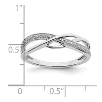 Load image into Gallery viewer, 14k White Gold Polished Wavy Design Diamond Ring
