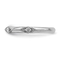 Load image into Gallery viewer, 14k White Gold Polished Knife Edge Diamond Ring
