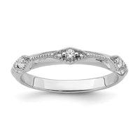 Load image into Gallery viewer, 14k White Gold Polished Knife Edge Diamond Ring

