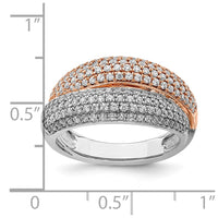 Load image into Gallery viewer, 14k Two-tone Polished Pave Diamond Ring

