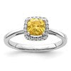 10kw ANT Citrine and Diamond Ring