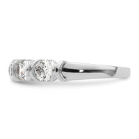 Load image into Gallery viewer, 14K White Gold 5-Stone 1 carat Diamond Complete Wedding Band
