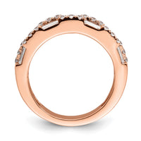 Load image into Gallery viewer, 14K Rose Gold 1 carat Round/Baguette Diamond Complete Wedding Band
