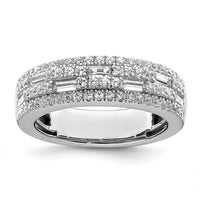 Load image into Gallery viewer, 14K White Gold 1 carat Round/Baguette Diamond Complete Wedding Band
