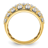 Load image into Gallery viewer, 14K Cluster Design 1.16 carat Complete Diamond Ring
