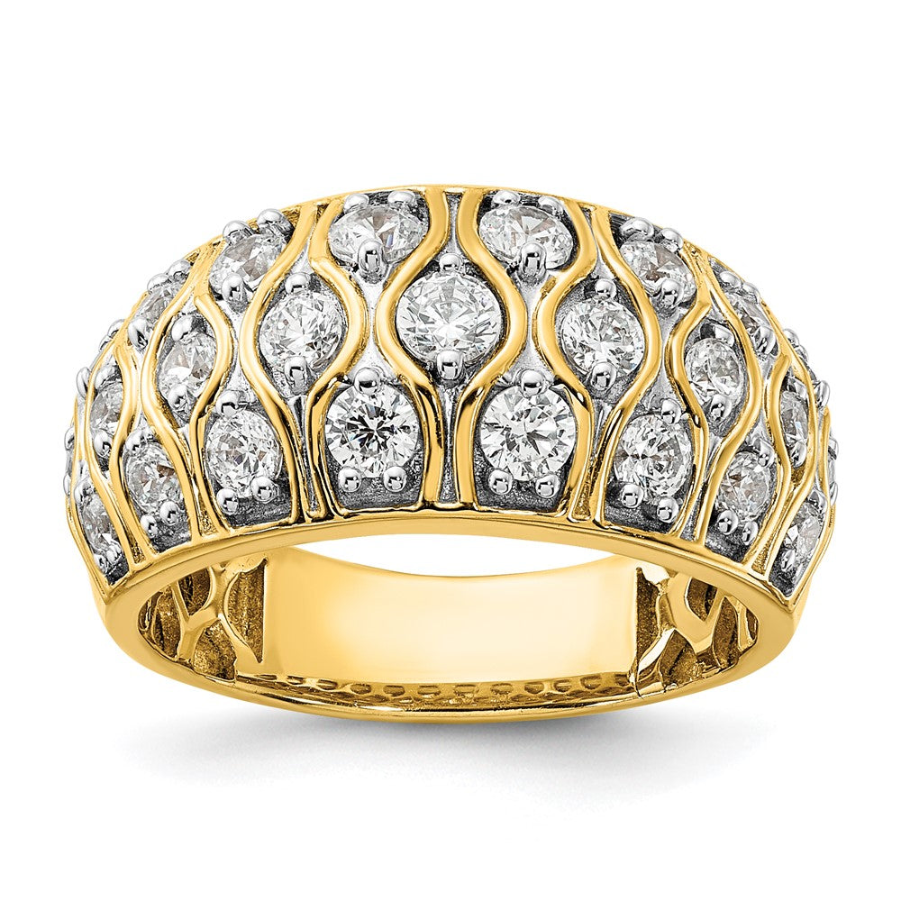 14K Cluster Design 1.16 carat Complete Diamond Ring