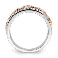Load image into Gallery viewer, 14k White and Rose Gold 1 carat Complete Diamond Wedding Band
