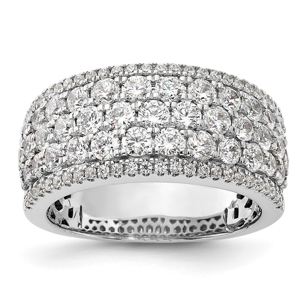 14K White Gold Pave 2 carat Complete Diamond Band