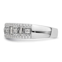 Load image into Gallery viewer, 14K White Gold 7/8 carat Round/Baguette Complete Diamond Band
