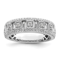 Load image into Gallery viewer, 14K White Gold 7/8 carat Round/Baguette Complete Diamond Band
