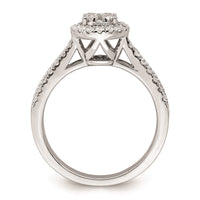 Load image into Gallery viewer, 14k White Oval Halo Cluster 3/4 carat Diamond Complete Engagement Ring
