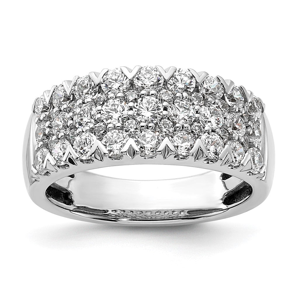 14K White Gold Pave 1.5 carat Complete Diamond Ring