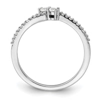 Load image into Gallery viewer, First Promise 14k White Gold Bypass 1/6 carat Round Diamond Complete Promise/Engagement Ring
