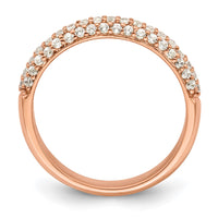 Load image into Gallery viewer, 14K Rose Gold 1/2 carat Diamond Complete Wedding Band
