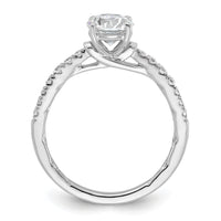 Load image into Gallery viewer, 14k White Gold Semi-mount Diamond Round Center Engagement Ring
