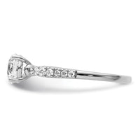 Load image into Gallery viewer, 14k White Gold Semi-mount Diamond Round Center Engagement Ring
