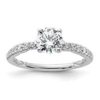 Load image into Gallery viewer, 14k White Gold Semi-mount Diamond Round Center Engagement Ring
