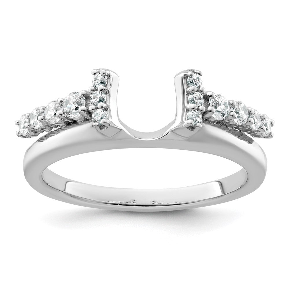 14k White Gold Complete Diamond Wrap Ring