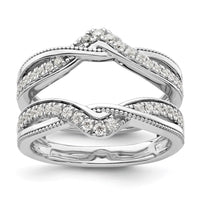 Load image into Gallery viewer, 14K White Gold Miligrain Diamond Guard

