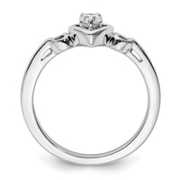 Load image into Gallery viewer, 14K White Gold Diamond Complete Heart Promise/Engagement Ring
