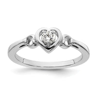 Load image into Gallery viewer, 14K White Gold Diamond Complete Heart Promise/Engagement Ring
