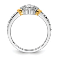 Load image into Gallery viewer, 14k Two-tone Complete Diamond Round Center Engagement Ring
