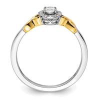 Load image into Gallery viewer, 14k Two-tone Oval Complete Diamond Promise/Engagement Ring
