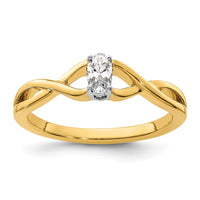 Load image into Gallery viewer, 14k Two-tone Oval Complete Diamond Promise/Engagement Ring
