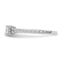 Load image into Gallery viewer, 14k White Gold Cushion Ctr Diamond Complete Promise/Engagement Ring
