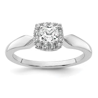 Load image into Gallery viewer, 14k White Gold Semi-mount Diamond Princess Halo Engagement Ring
